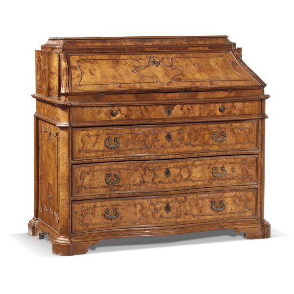 



A LOMBARD FALL-FRONT BUREAU, HALF 18TH CENTURY