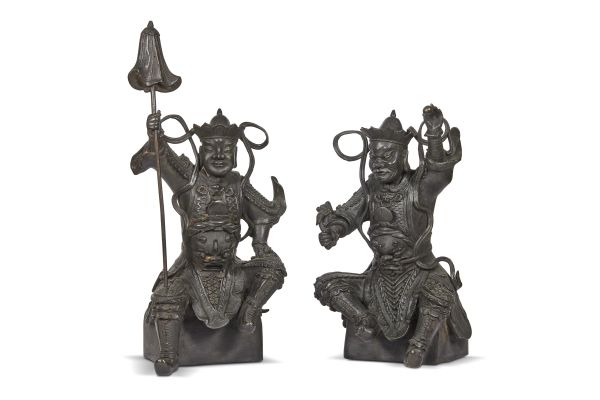 A PAIR OF SCULPTURES, CHINA, QING DYNASTY, 19TH CENTURY