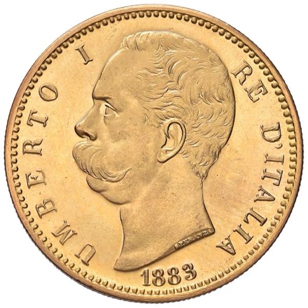SAVOIA, RIPRODUZIONE IN ORO DELLE 100 LIRE 1883