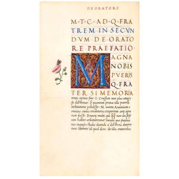 Una legatura architettonica a intarsio di grandissima importanza e rarità su un superbo manoscrit...