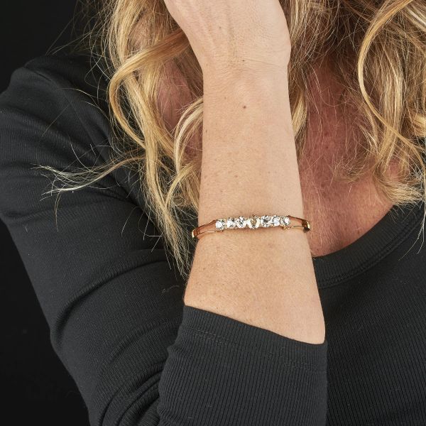 BRACCIALE RIGIDO CON DIAMANTI