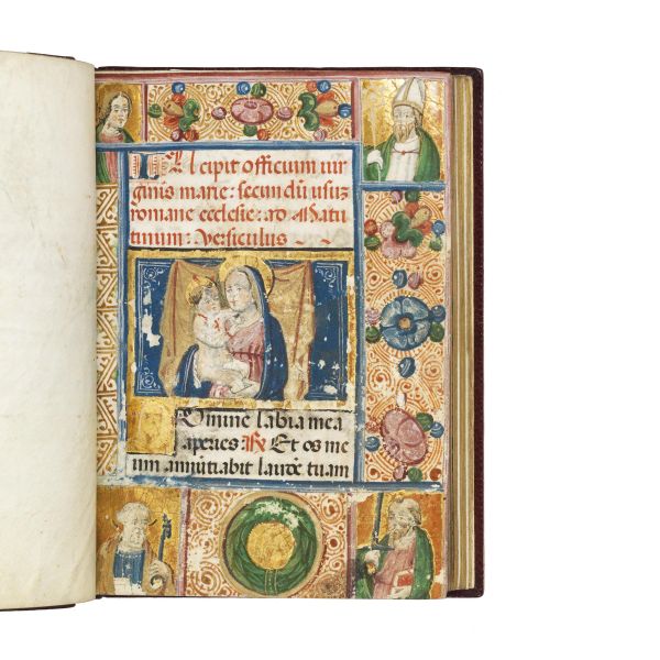 (Manoscritto)   Officium Virginis Mariae secundum usum romane ecclesie. XV secolo.
