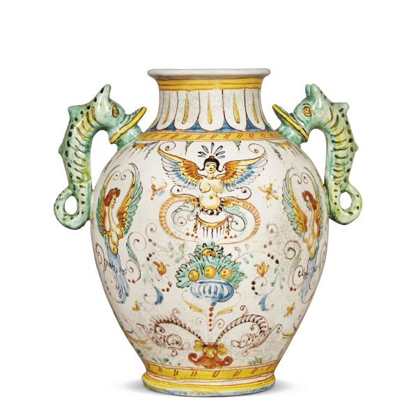 VASO BIANSATO, MONTELUPO, SECONDA METÀ SECOLO XVII