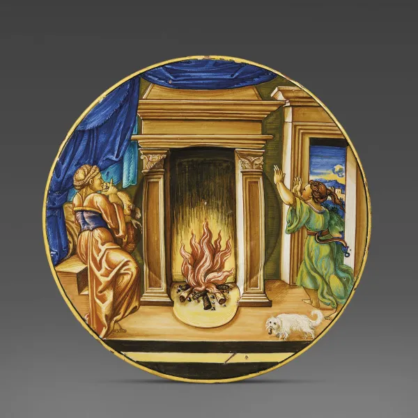 A FRANCESCO XANTO AVELLI DISH, URBINO, 1528-1529