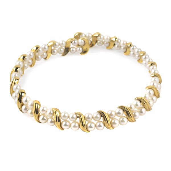 PEARL COLLIER IN 18KT YELLOW GOLD