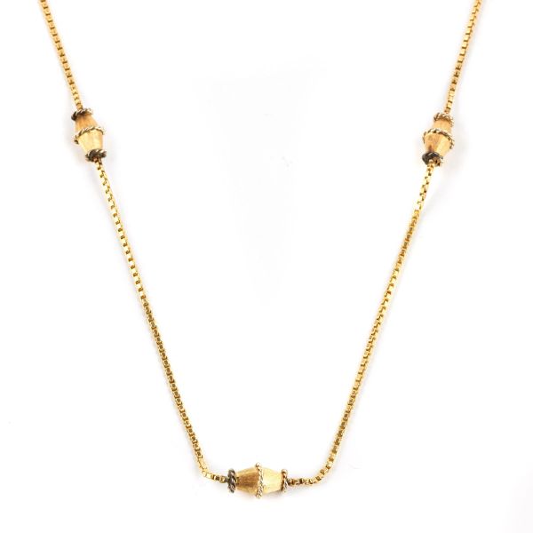 LONG NECKLACE IN 18KT TWO TONE GOLD