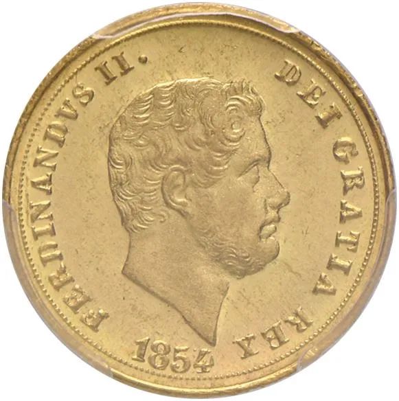 NAPOLI FERDINANDO II BORBONE (1830-1859) DA 3 DUCATI 1854