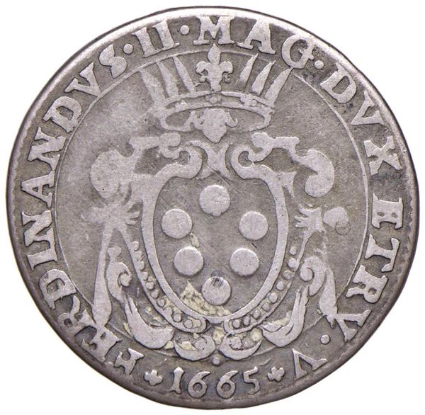 LIVORNO. FERDINANDO II DE&rsquo; MEDICI (1621-1670) QUARTO DI PEZZA DELLA ROSA 1665