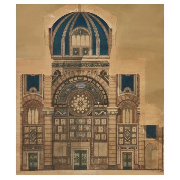 Maciachini, Carlo. Progetto per la realizzazione del Famedio. Milano, 1 marzo 1885.