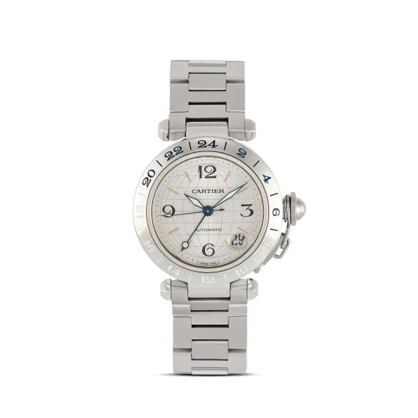 Cartier - CARTIER PASHA GMT REF. 2277 STAINLESS STEEL WRISTWATCH