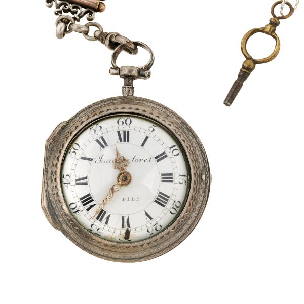 



ISAAC SORET &amp; FILS SILVER POCKET WATCH