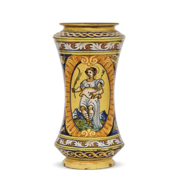 A PHARMACY JAR (ALBARELLO), PALERMO, HALF 16TH CENTURY