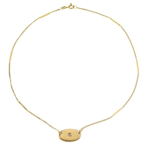 DIAMOND NECKLACE IN 18KT YELLOW GOLD