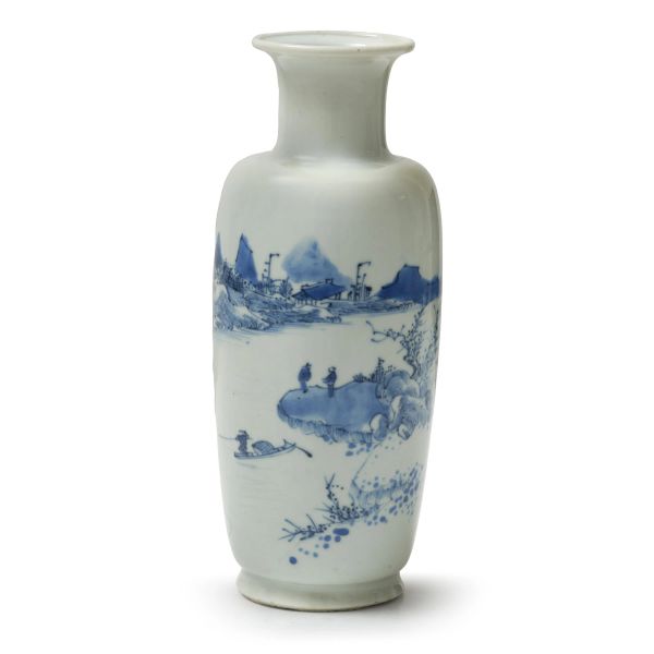 



A BLUE AND WHITE PORCELAIN VASE, CHINA, QING DYNASTY, SEC. XVII-XVIII, KANGXI PERIOD