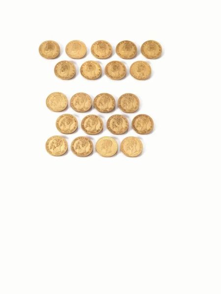  Ventuno monete in oro                                                       