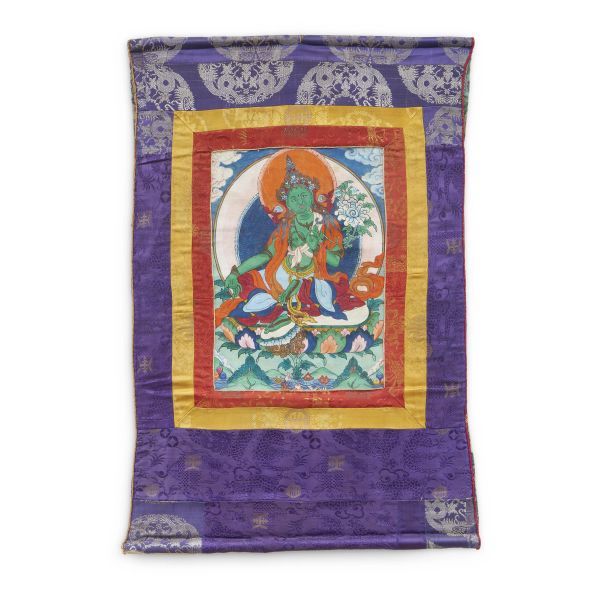



A THANGKA DEPICTING GREEN TARA, TIBET, 19TH CENTURY 