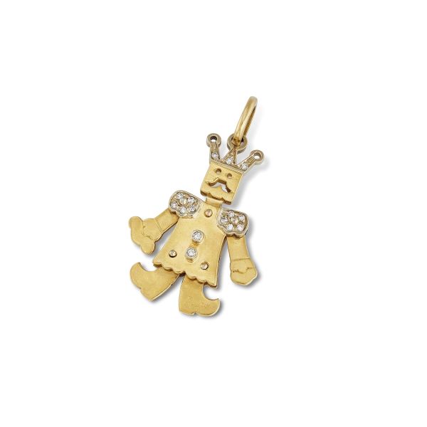POMELLATO "KING" CHARM IN 18KT TWO TONE GOLD