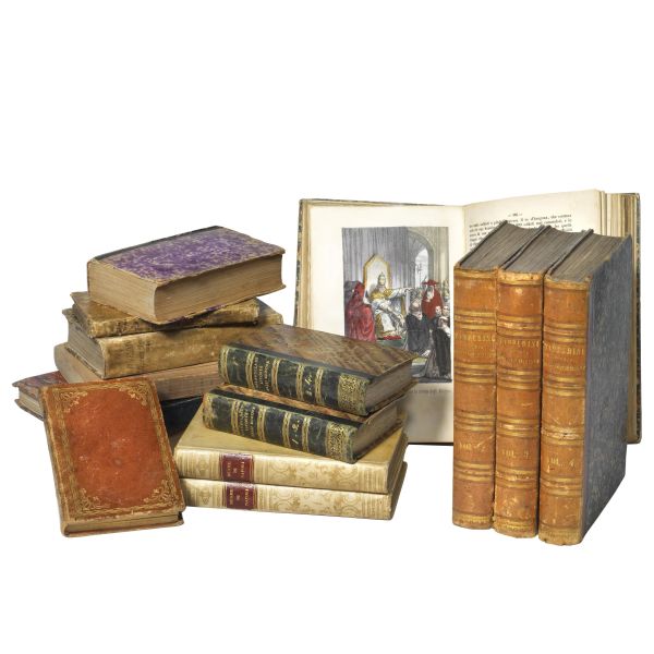 [VARIA 800 - STORIA]. Lotto di 9 opere ottocentesche di storia in 15 volumi: