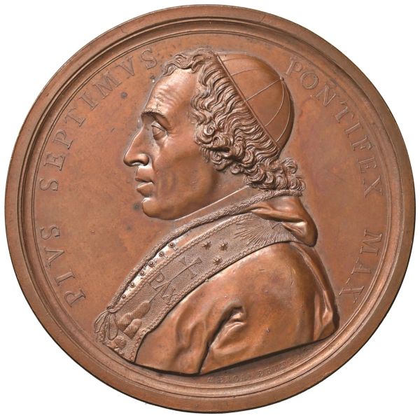 PIO VII (1800-1823) MEDAGLIA 1807 opus Mercandetti