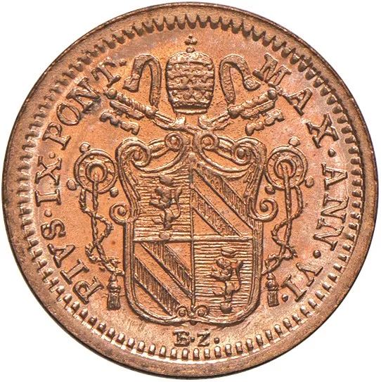 STATO PONTIFICIO. PIO IX (1846-1870) QUATTRINO 1851
