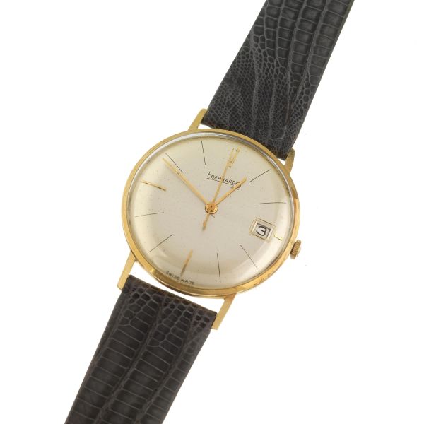 EBERHARD &amp; CO. GOLD PLATED AND STEEL WRISTWATCH