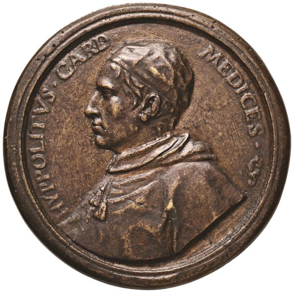 FIRENZE IPPOLITO DE&rsquo; MEDICI CARDINALE (1511-1535) MEDAGLIA opus A. Selvi (1679-1753)