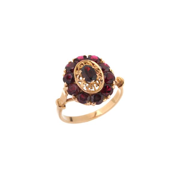 RING WITH SINTHETIC RUBIES