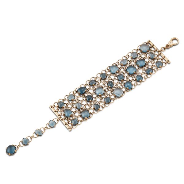 POMELLATO BRACCIALE A CATENA CON QUARZI BLU