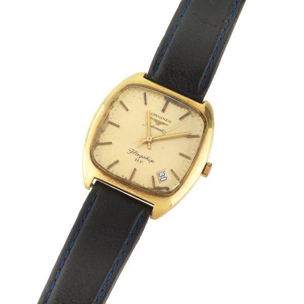 LONGINES FLAGSHIP HF REF. 8420 4 YELLOW GOLD WRISTWATCH