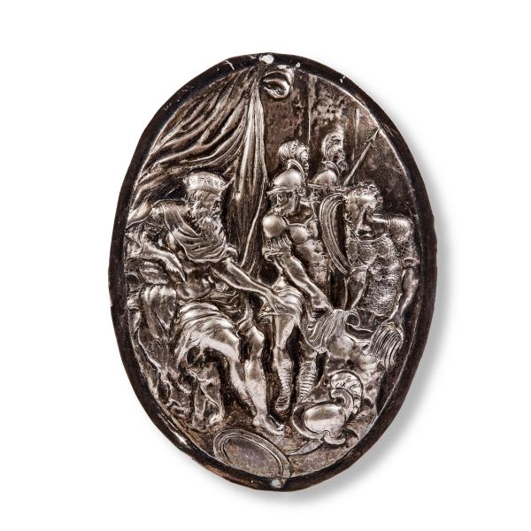 



Central Italy, 17th century, classical scene, silver