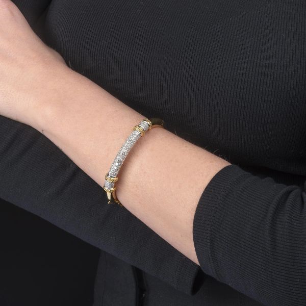 BRACCIALE RIGIDO CON DIAMANTI