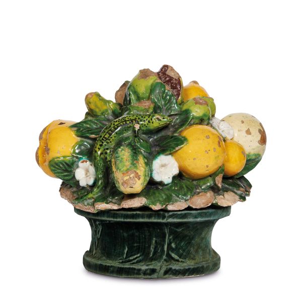 



A GIOVANNI DELLA ROBBIA LID WITH FRUITS AND ANIMALS, FLORENCE, CIRCA 1520/1525 
