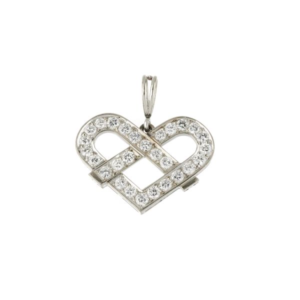 



DIAMOND HEART-SHAPED PENDANT IN 18KT WHITE GOLD 