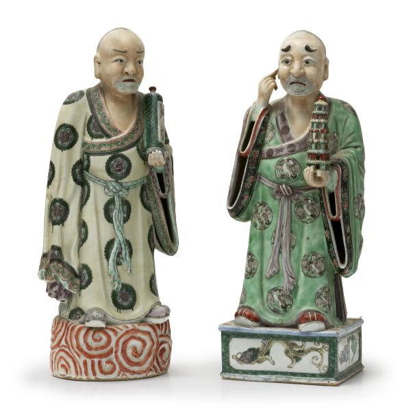



GROUP OF TWO LOHAN, CHINA, LATE QING DYNASTY, 19TH-20TH CENTURY