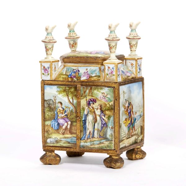 A SMALL VIENNESE CABINET, 19TH CENTURY
