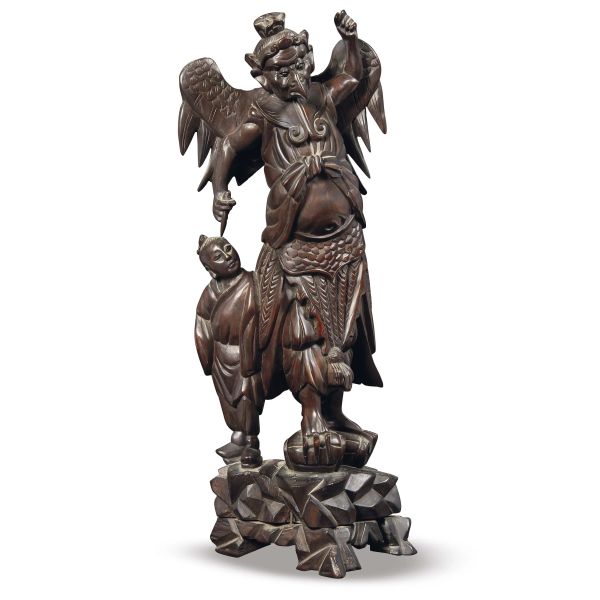 A WOOD SCULPTURE, CHINA, QING DYNASTY, 19TH-20TH&nbsp;