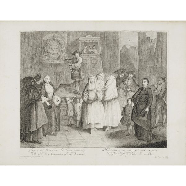 Longhi, Alessandro da Pietro Longhi. Il ridotto. Insieme con Il Casotto di Borgogna. Dopo il 1765...