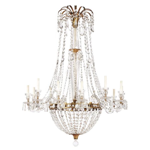 A FRENCH CHANDELIER, 19TH CENTURY