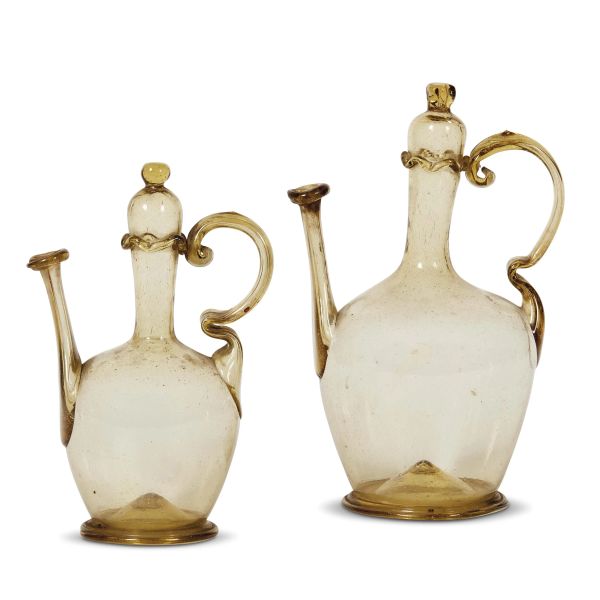 A PAIR OF VENETIAN AMPOULES, 18TH CENTURY