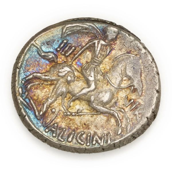 Licinia - Denario A. Licinius Nerva (47 a.C.) - Zecca: Roma