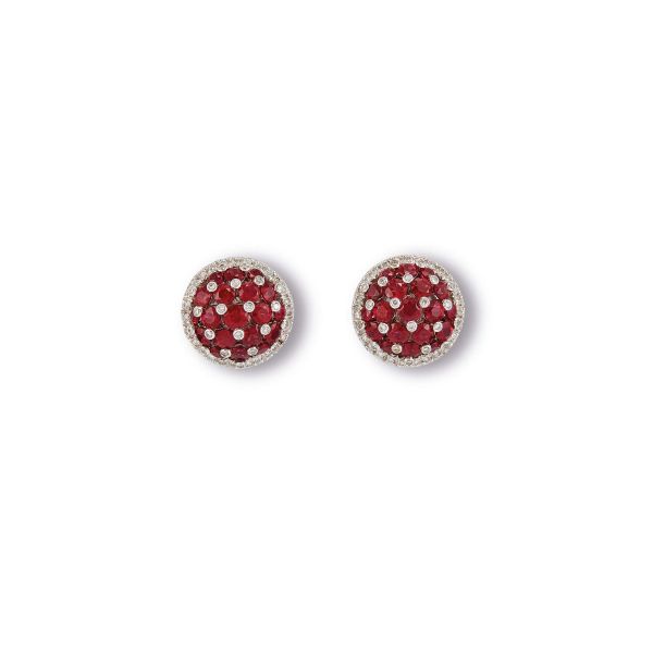 Favero - 



FAVERO RUBY AND DIAMOND EARRINGS IN 18KT WHITE GOLD