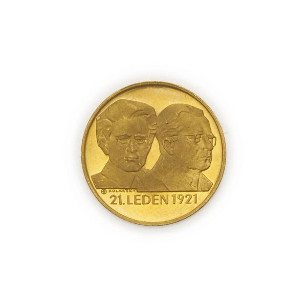 Cecoslovacchia – Repubblica Socialista (1960-1990) – Medaglia (1972) con modulo del Ducato per i 50 anni del Partito Comunista Italiano – Zecca: Kremnitz – gr. 3,56 – Rara – q.FDC (Au)