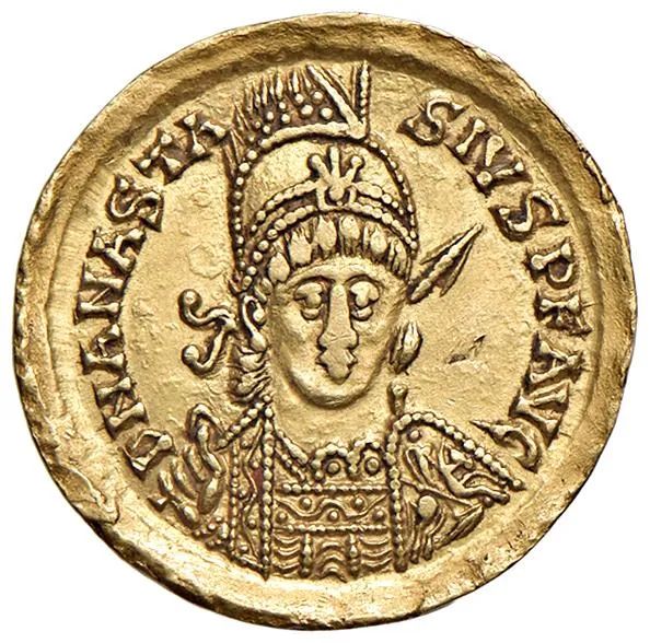 OSTROGOTI. TEODORICO (493-526) A NOME DI ANASTASIO (491-518). ZECCA DI ROMA. SOLIDO
