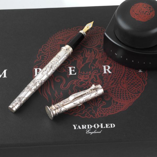YARD-O-LED IMPERIAL DRAGON LIMITED EDITION STERLING SILVER FOUNTAIN PEN N.&nbsp; 616/1000, 1995