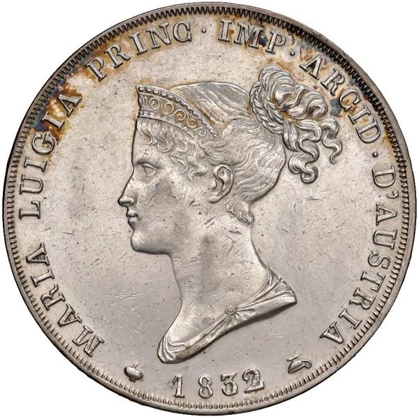      PARMA MARIA LUIGIA D&rsquo;AUSTRIA (1815-1847) 5 LIRE 1832  