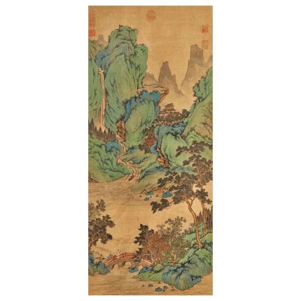 



PAINTED PANEL, CHINA, QING DYNASTY, 19TH CENTURY