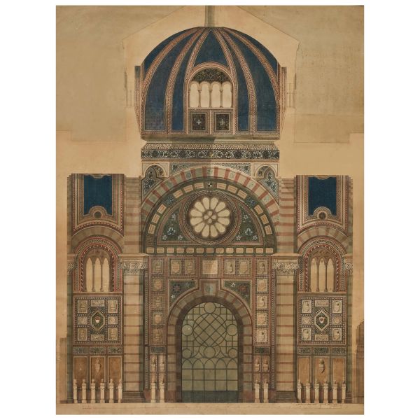 Maciachini, Carlo. Progetto per la realizzazione del Famedio. Milano, 1 marzo 1885. 