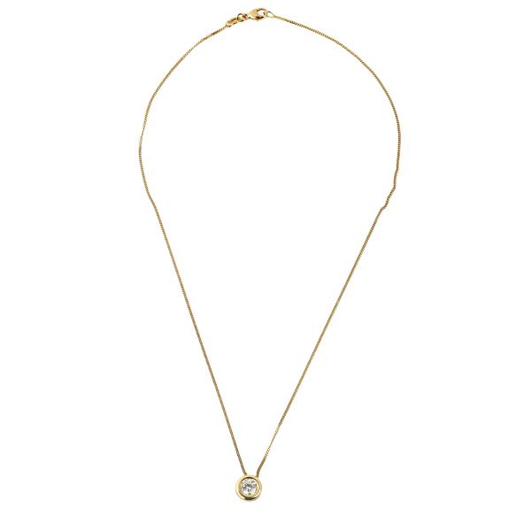 COLLANA A CATENA CON PIETRA SINTETICA