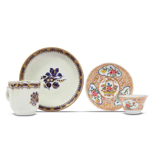 



TWO TEACUPS WITH SAUCERS, CHINA, QING DYNASTY, 18TH CENTURY