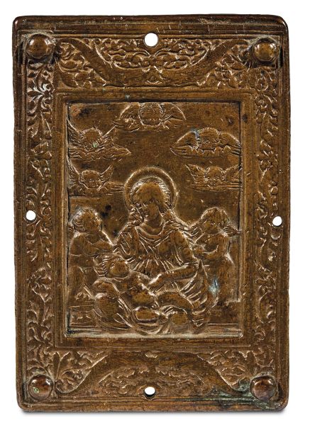 Paduan, late 15th century, The Virgin with Child and two angels, bronze